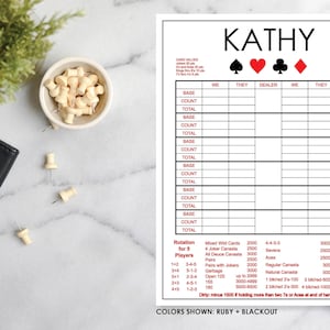Personalized Canasta Pad - LARGE