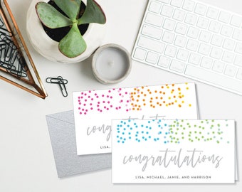 CHECK CARDS | Confetti Congratulations | Set of 14 |