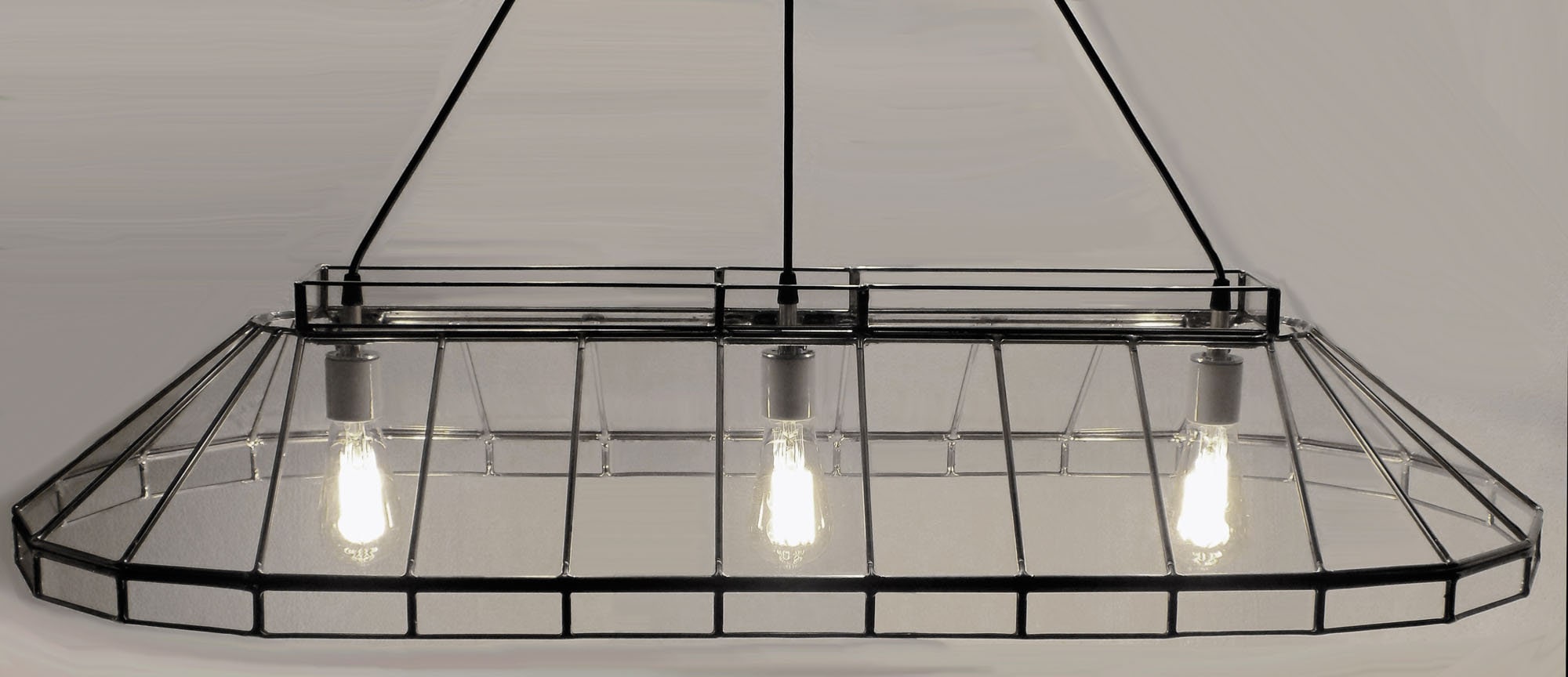 Leaded Clear Glass Island Pendant Light Etsy