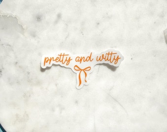 Pretty and Witty Lyric Clear Weatherproof Sticker | Pop Star Artist Tour Sticker