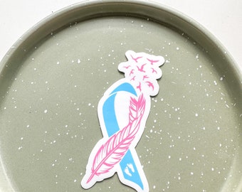 Pregnancy and Infant Loss Awareness Ribbon Sticker | Weatherproof | Grief Care Package