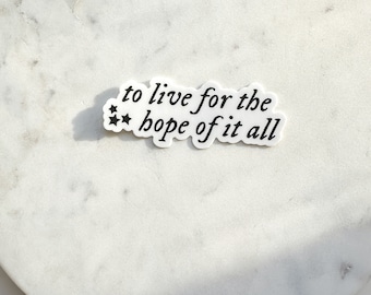 Folklore August Lyric Weatherproof Sticker | Taylor Swift Eras Tour