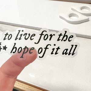 Folklore August Lyric Weatherproof Sticker | Taylor Swift Eras Tour image 7