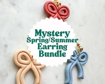 Handmade Mystery Polymer Clay Earrings | Surprise Jewelry Bundle