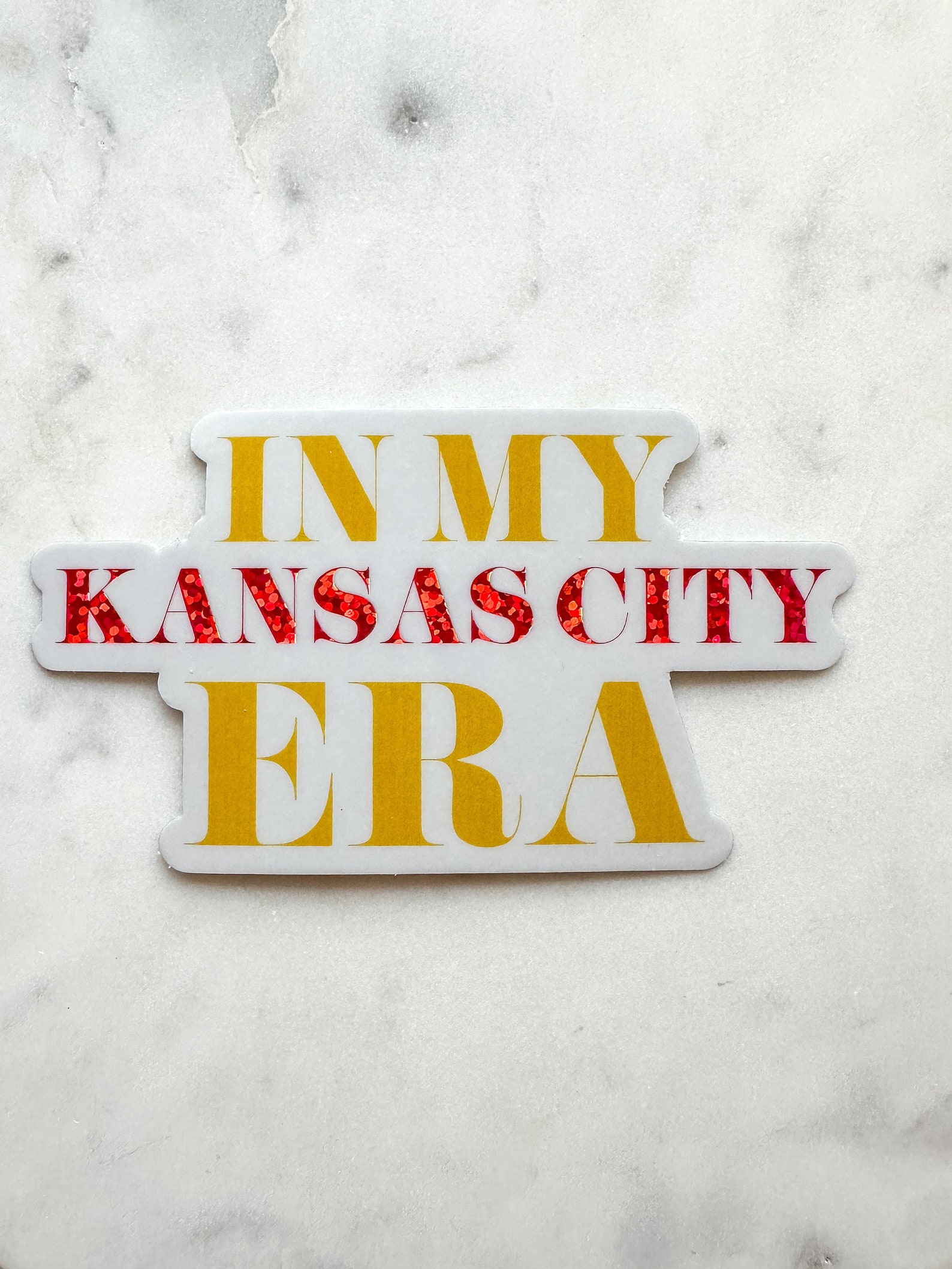 FINAL RESTOCK in My Kansas City Era KC Chiefs Glitter Weatherproof