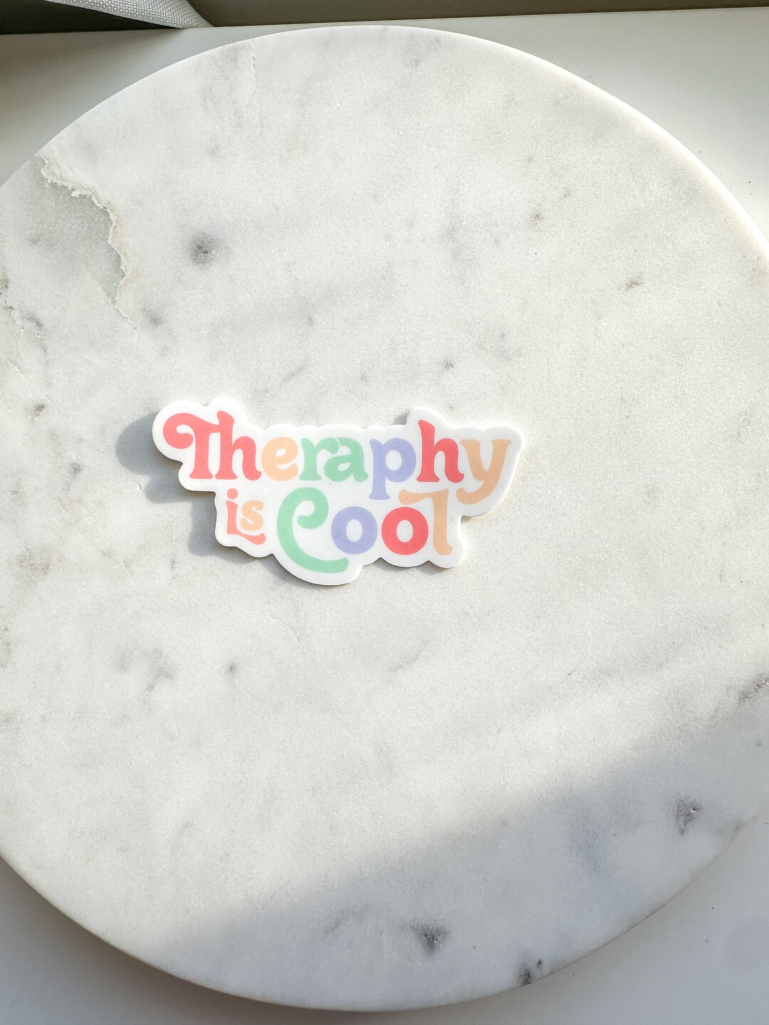 FINAL RESTOCK Therapy is Cool Weatherproof Sticker Mental Health