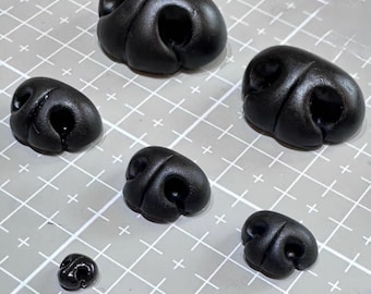 Black dog nose polymer clay nose black bear nose for panda nose for toys felted dog nose stuffed toy animal nose black amigurumi nose diy