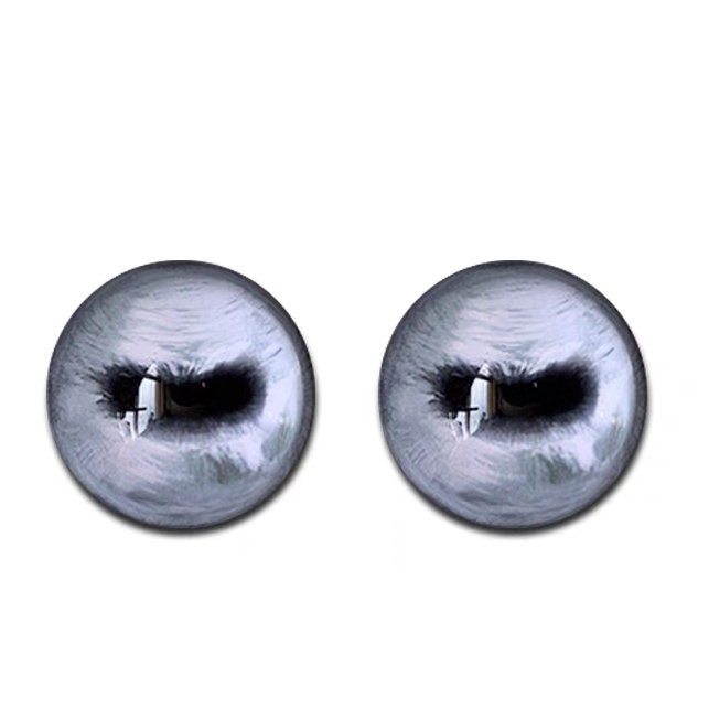 ★L0301★古代石 (107)3㎝　スレマニ　EYEビーズ　瑪瑙　護符　聖白眼 Greyish Blue Horse Eyes Blue Sheep Glass Eye Gray Goat Eyes for