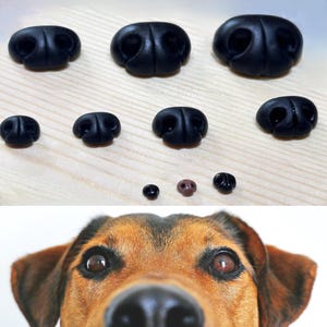 Black dog nose polymer clay nose black bear nose for panda nose for toys felted dog nose stuffed toy animal nose black amigurumi nose diy