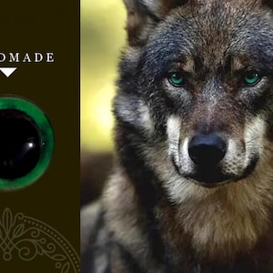 Wolf eyes for toys Green glass Realistic animal eyes felted toys eyes cat doll eyes felting stuffed toy green glass cabochons flat bottom