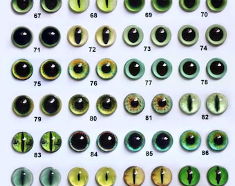 Olhos de gato verde realistas, olhos de dragão, olhos de brinquedo de feltro, criaturas de feltro, animais de pelúcia, olhos de vidro para brinquedos, verde escuro claro, fundo plano
