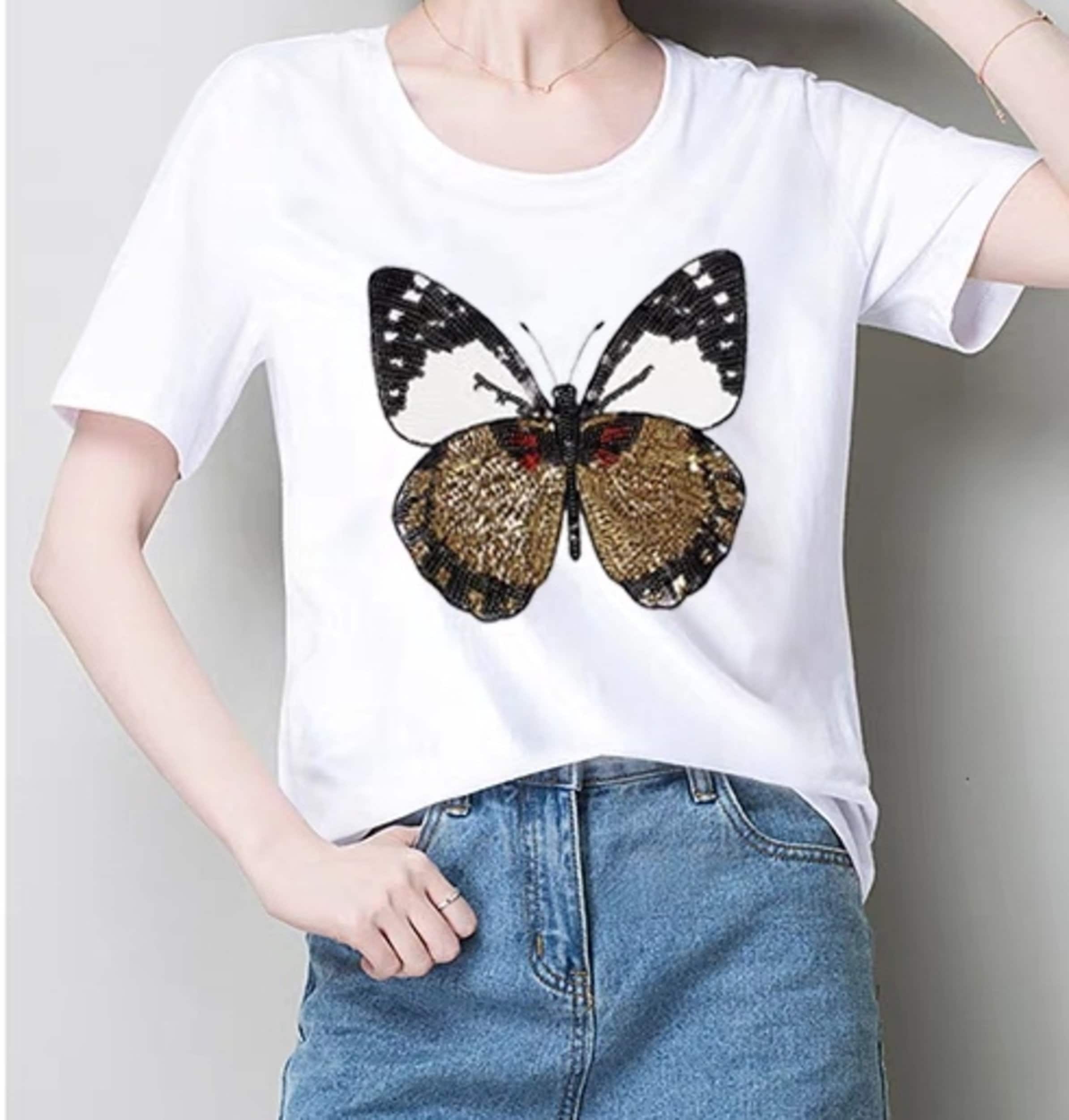 Coppia Applique Abito Con Maniche A Farfalla In Paillettes: Abiti