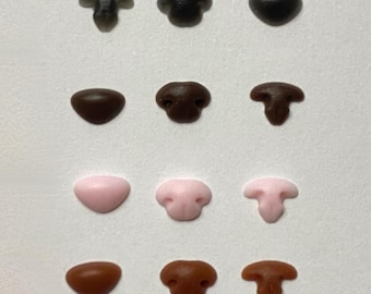 Schwarz Hund Nase 3 Stück dreieckig Spielzeug Nase hell rosa Katze Nase braun Hund Nase gefilzt Spielzeug Nasen Filzen Tier Nase für Spielzeug Kätzchen Feline Spielzeug