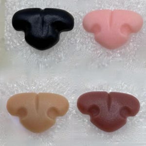 Plastic animal nose 2pcs with washers Black cat Pink nose felted plastic safety nose tiger bear dog nose Brown nose amigurumi stuffed toy