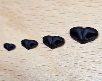 Black bear nose Black panda nose polymer clay nose for panda nose for toys felted dog nose stuffed toy animal nose black amigurumi nose diy