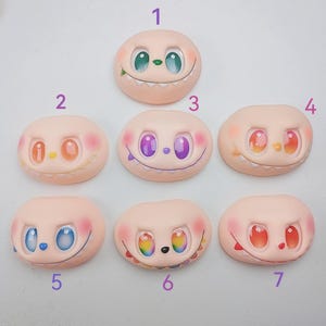 Labubu inspired doll face Labubu face plate Labubu do diy Rainbow Lafufu 3 generation Labubu hands and feet