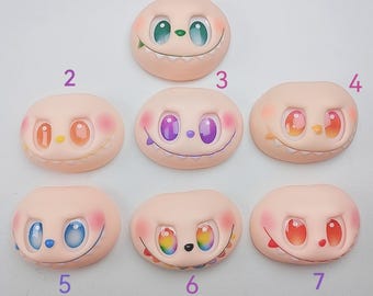 Stuffed toy face hands and feet set Doll face plate diy Rainbow Colourful eyes 3 generation diy kit