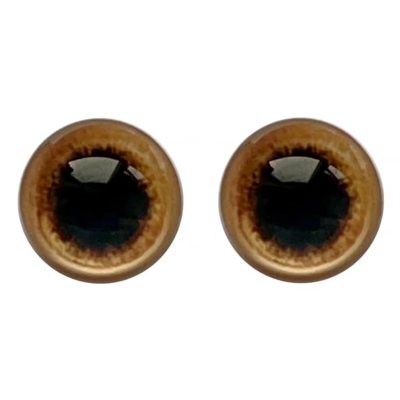 Puede incluir: Dos ojos de seguridad de pl&aacute;stico marr&oacute;n con pupilas negras. Los ojos son redondos y tienen un aspecto realista.
