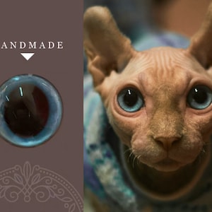 Blue cat eyes Glass eyes for toys cat eyes felted toys eyes diy felting animals stuffed toys Greyish Blue glass cabochons flat bottom diy