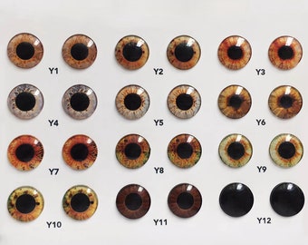 Realistic brown Blythe eye chips Blythe doll eyes Hazel doll eyes Beige eyes for doll Yellow doll eyes Copper doll eyes Orange doll eyes diy