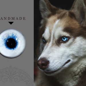 Light blue husky eyes blue dog eyes felted toys puppy doll eyes diy felting animals glass cabochons flat back eyes flat bottom eye cabochon