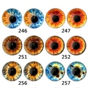 Realistic brown doll eyes Copper eyes Orange eyes Hazel eyes Golden Blue eyes for dolls Half round glass eyes for toy Gray doll eyes greyish