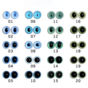 Blue cat eyes Green cat eyes Light blue animal eyes felted toy Husky fog eyes extra large pupils dragon tiger glass eyes felting stuffed diy