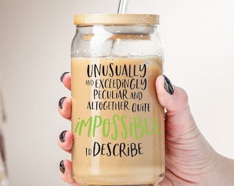 Wicked Iced Coffee Glass Mug Inspired in Broadway Musical Theatre  Gift