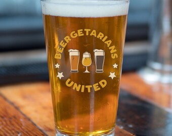 Beer Can Glass Pint Glass for Beer Lovers - Gift for Dad or Husband - Funny 21st Birthday Gift - Beer Pun