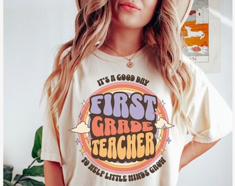 First Grade Teacher Shirt Back to School Shirts Retro 1st Grade Teacher T Shirt Teacher Appreciation Gifts