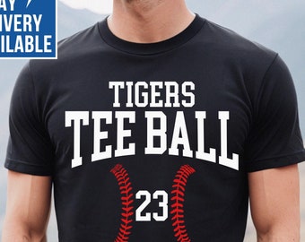 Personalized Tee Ball Dad Shirt for Game Day Shirts Custom Tee Ball Dad Gift Tee Ball Shirt for Men with Team Name Custom Tee Ball Tshirt