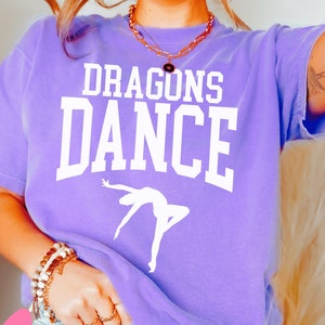 Custom Dance Shirt for Dance Mom Shirts for Dance Coach Shirt Name Comfort Colors Tshirt High School Dance Team Women Gift for Dance Coach