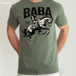 Western Baba Shirt for Grandpa Gift from Grandkids Cowboy Shirts for Best Baba Living Legend Tshirt for Father&#39;s Day Baba