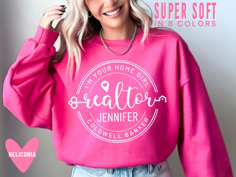 Realtor Sweatshirt for Real Estate Agent Personalized Shirt for Realtor Gift Real Estate Shirt Realtor Tshirt Real Estate Agent Closing Gift image 1