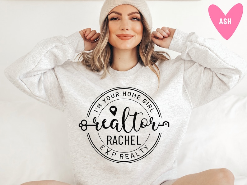 Realtor Sweatshirt for Real Estate Agent Personalized Shirt for Realtor Gift Real Estate Shirt Realtor Tshirt Real Estate Agent Closing Gift image 2