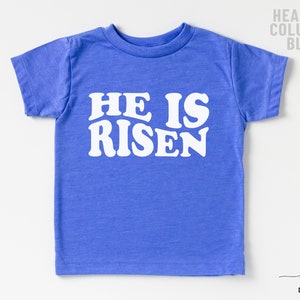 He is Risen Christian Easter Shirt for Kids Easter Celebration Tee for the Kids Children Gift Youth Toddler Easter Christian Tshirts Gift