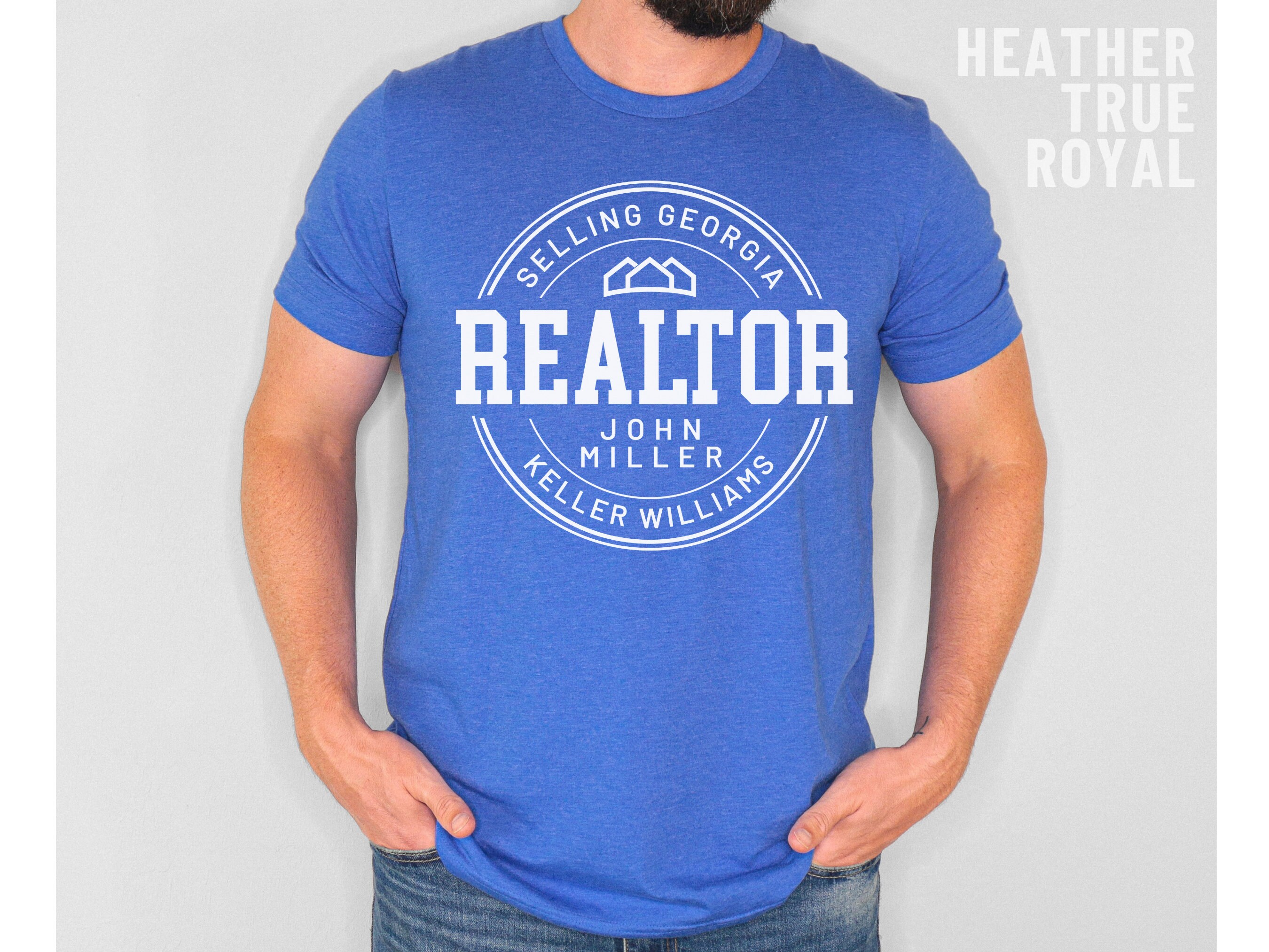 Proud Real Estate Agent T-Shirt - Heart House Design, Unisex Fit, Gift For Realtors & Sellers