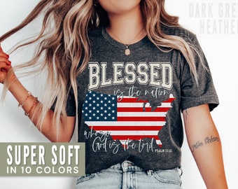 Christian 4th of July Shirt Christian Shirts for Fourth of July Freedom Shirt 4th of July TShirt for Christian Women USA Bible Verse Shirt