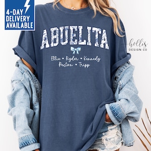 Custom Abuelita Shirt Gift for Abuelita Tshirt Personalized Abuelita Spanish Grandma Shirt Gift from Grandkids Mother&#39;s Day T-Shirt Abuelita