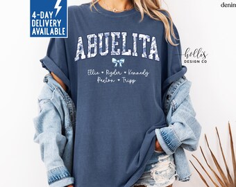 Custom Abuelita Shirt Gift for Abuelita Tshirt Personalized Abuelita Spanish Grandma Shirt Gift from Grandkids Mother's Day T-Shirt Abuelita