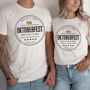 Oktoberfest Shirt Funny Beer T-Shirt German Festival Drinking Team Shirts Ich Heart Bier I Love Beer Oktoberfest 2022 Couple Costume