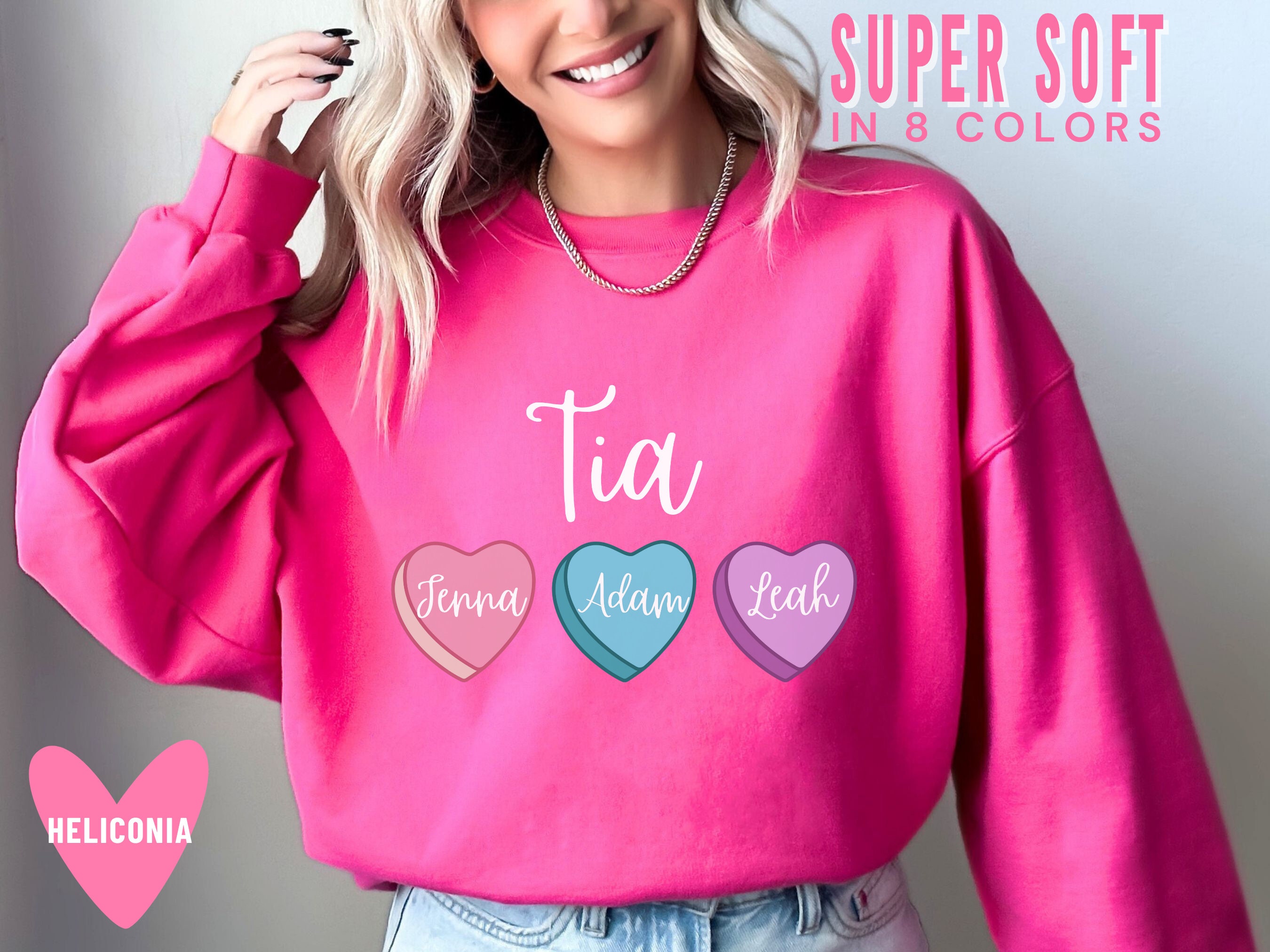 Valentine's Day Tia Sweatshirt Heart Candy With Niece and