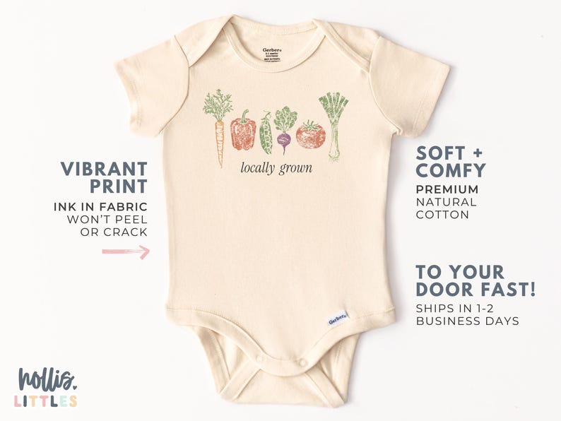 Locally Grown Baby ONESIES® Funny Onesie® for Baby Locally Grown Funny Shirt image 3