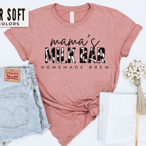 Mama&#39;s Milk Bar Shirt Breastfeeding T-Shirt Funny Breastfeeding Tee Baby Shower Gift Gift For New Mom Milk Bar Breastfeeding Mama Tee