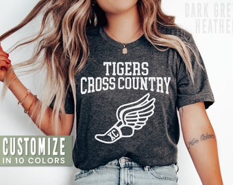 Custom Cross Country Shirt for XC Mom Shirts for Cross Country Team Name Tshirt High School Cross Country T Shirt for Women Game Day Tee