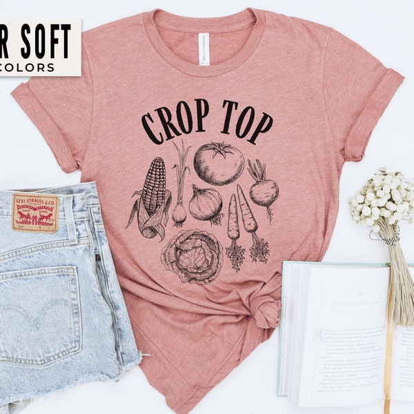 Crop Top Shirt Farm Life Shirts Farmer Wife T-shirt Funny Farmer T Shirt Corn Shirts Gift for Farmer Garden Shirt Gardner Mothers Day Gifts