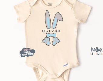 Custom Rabbit Ears ONESIES® Brand Bodysuit Easter Onesie® for Baby Boy Spring Boys Shirt