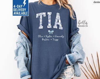 Custom Tia Shirt Gift for Tia Tshirt Personalized Tia Spanish Aunt Shirt Gift from Niece Nephew Mother's Day T-Shirt for Tia Floral
