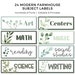 Classroom Modern Farmhouse Subject Labels, 24 Labels, EDITABLE, Customizable on Canva, Printables, Classroom Decor, Modern Farmhouse Decor 