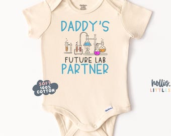 Daddy’s Future Lab Partner Baby ONESIE® Father’s Day Onesies® Scientist Dad Shirt Lab Partner Baby Shirt Science Baby Onesie